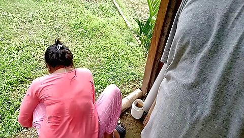 Amateur amateur on the grass doing a lot of sexy action