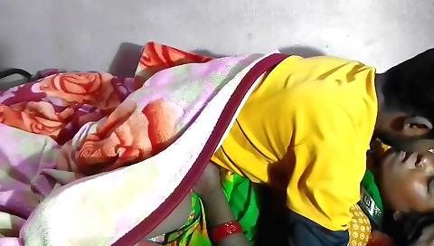 Brunette with a small tits gets fucked on bed on camera