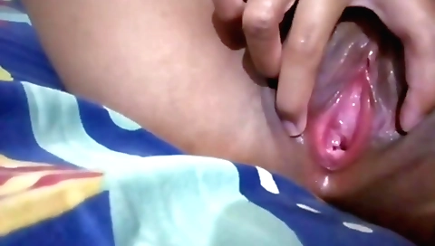 Sexy indian girl with big tits enjoys solo sex with herself