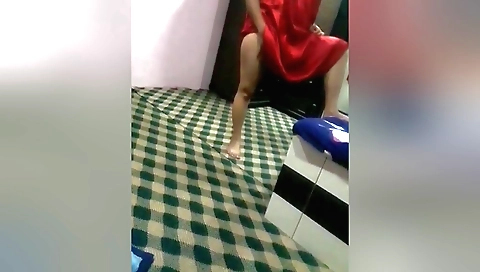 Milf in bed is showing off her body and getting naked