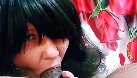 Amateur brunette slutty housewife with a great mouth