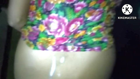 Indian girl fucks a bath towel and cums on public towel