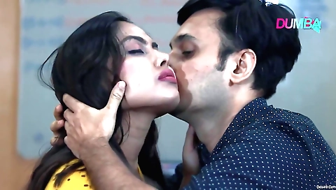 Horny brunette babe with big tits rides her huge manhood