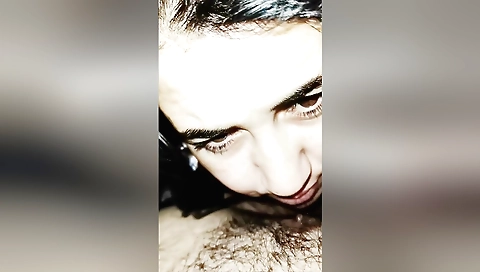 Busty amateur with huge boobs and booty giving gift to lover