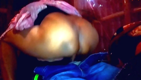 Indian brunette in a long black dress and white top