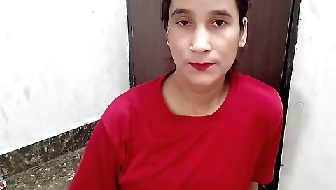 Stepmother is on her knees and playing with her pussy