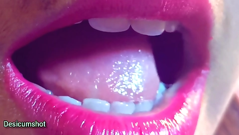 Indian woman plays with her love's cock and she is good at licking