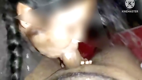 Brunette blowjob ends with facial in my amateur scene