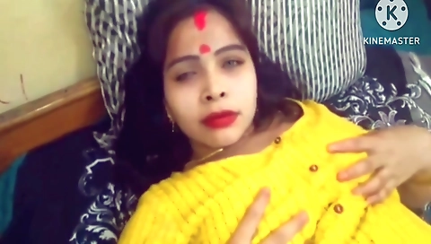 Amateur brunette is caught with her face on a table