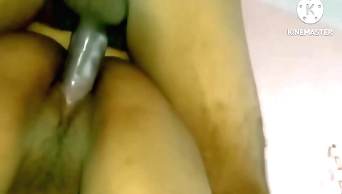 Indian teen is getting fucked hard with a big dildo