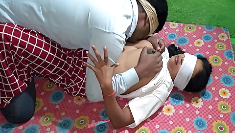 Slutty brunette is fucked and creampied in bedroom