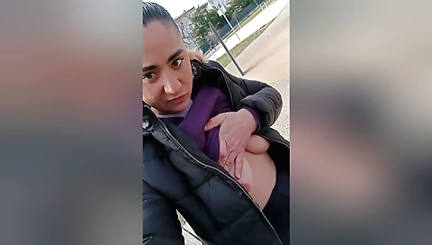 Outdoor amateur teen in the public park taking a nap