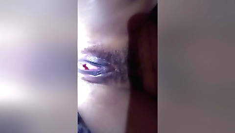 Indian hairy girl in stockings gets fucked on the bed