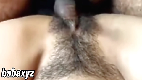 A hairy girl is showing her hairy pussy in homemade porn video