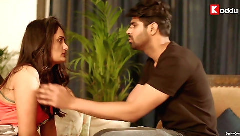 A hot brunette babe is seducing a guy and she is willing to fuck