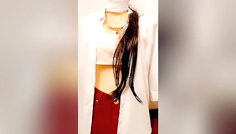 Horny brunette babe is getting fucked in her office