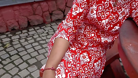 Indian girl with a beautiful body plays with her boyfriend's dick