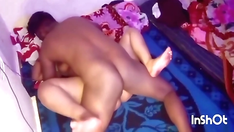 Indian brunette cheating her husband in the bedroom