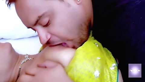 Indian husband and his wife have a couple of footfetishes