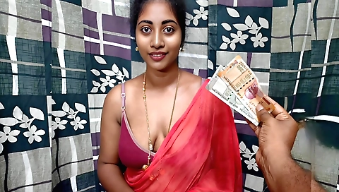 Indian chick is getting fucked by a man in her private room