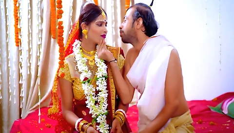 Busty indian MILF rides her ex-boyfriend in a threesome