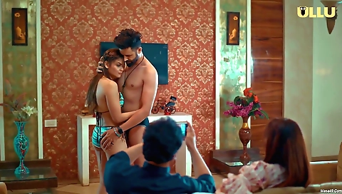 Nubbed babe in red lingerie is having fun in the kitchen