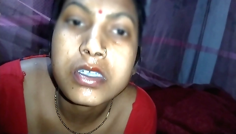Indian amateur beauty gets facialized after a hairy mouth