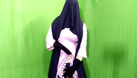 Indian brunette housewife shows herself in sexy lingerie