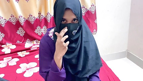 Indian stepsister fucked in the bedroom and got her hairy pussy