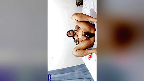 Busty brunette gets fucked with her boyfriend on webcam