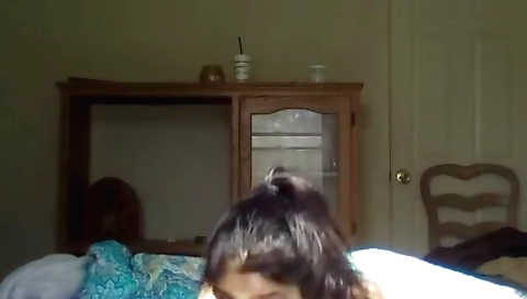 Indian busty brunette is having a great time in the webcam video