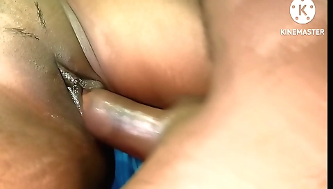 Amateur with a big natural boobs gets fucked hard by a dildo