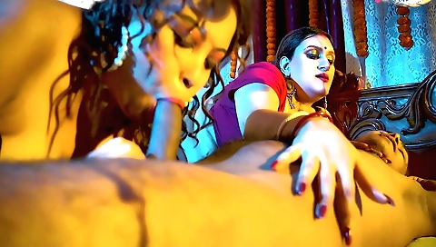 Beautiful milf gets fucked by two studs in a threesome