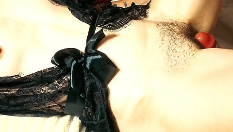 Indian girl is masturbating in a solo action scene