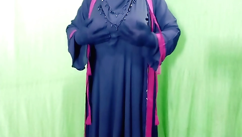 Indian girl playing with her body in her solo video