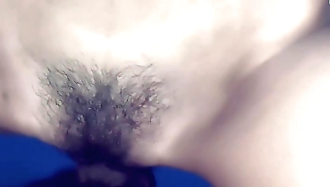 Hairy Indian babe with natural hair is in a sexy bikini