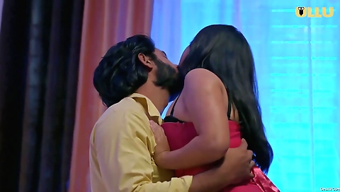 Brunette in a sexy and sexy dress is all about sex