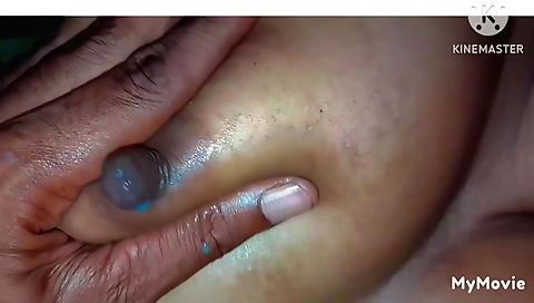 Indian girl plays with her boyfriend's cock in sexy clothes