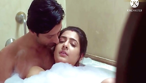 Busty indian babe with a nice ass gets off in a skimpy bikini