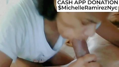 Indian teen 18+ takes dick in mouth and then sucks it