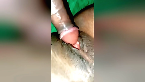 Amateur girl in a blouse and dress having fun with her boyfriend